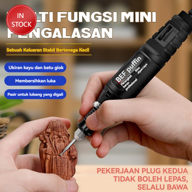 【】 Bor Mini Grinder Set Mesin Ukir Poles Gerinda Listrik Alat Ukir Grafir/ Alat Ukir Kayu /Alat Ampl