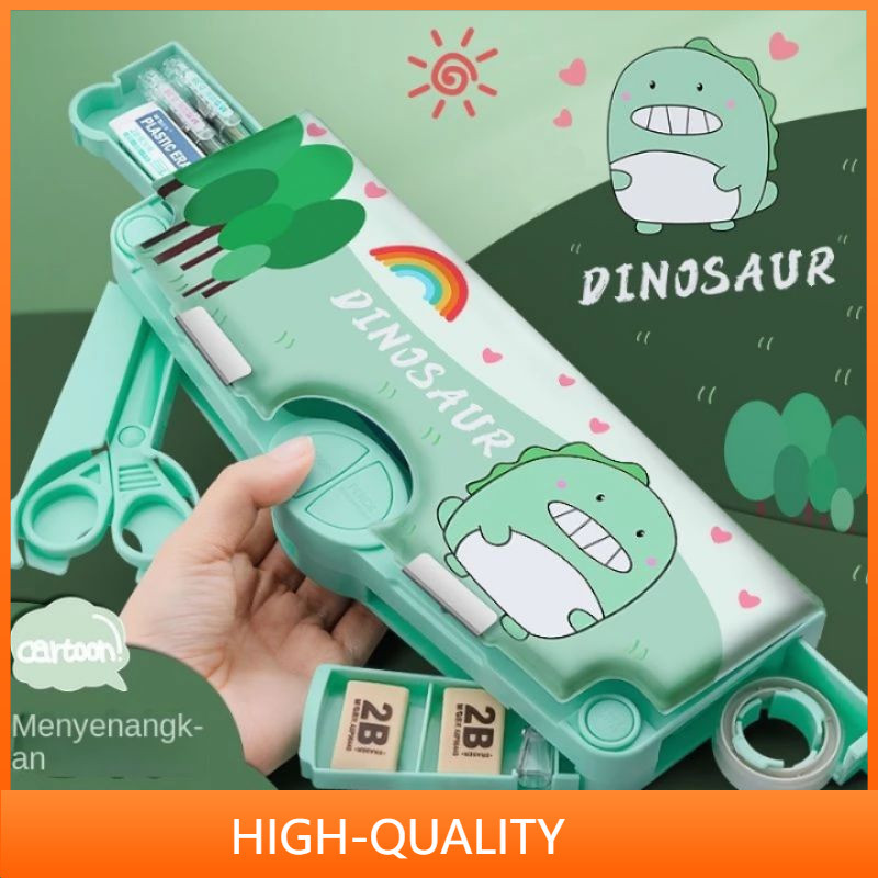 

【COD】Tempat Pensil Multifungsi Motif Untuk Anak Kotak Pensil Pola Kartun Lapisan Ganda dan Tunggal dengan Rautan Kapasita