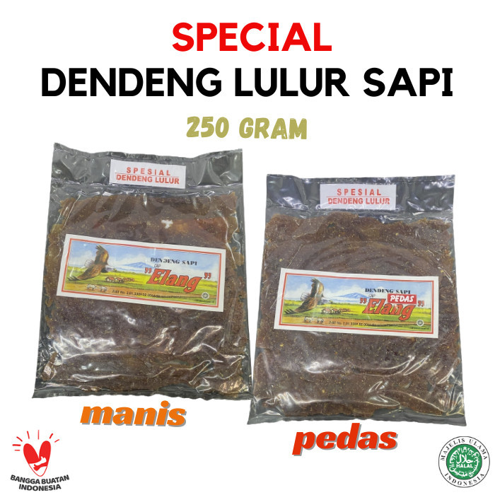 

DENDENG SAPI SPESIAL DENDENG LULUR CAP ELANG ORIGINAL 250 gr