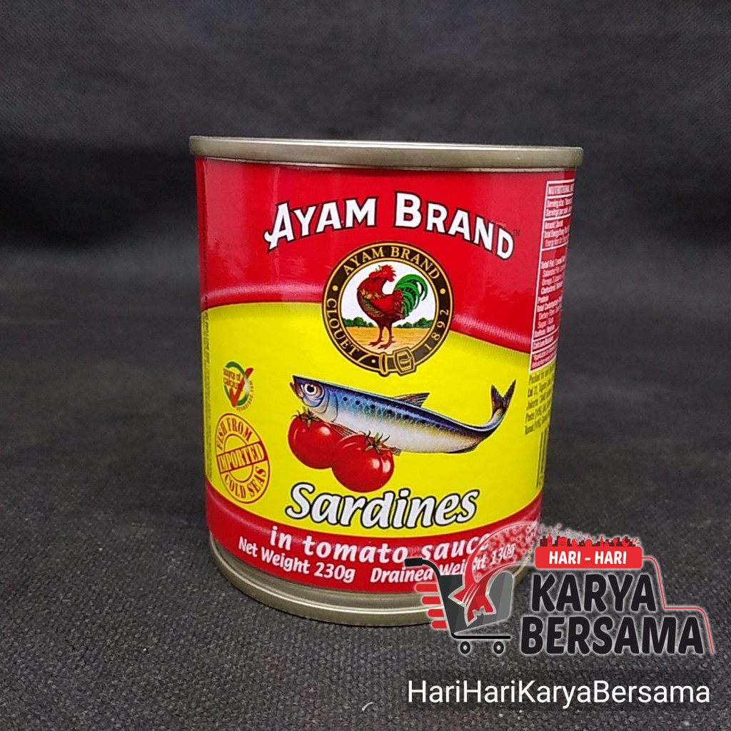 

MAKANAN KALENG AYAM BRAND IKAN SARDINES 230GR
