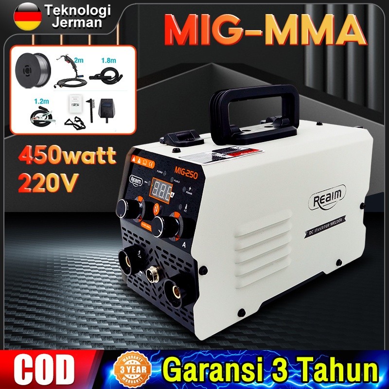 ORI BARU Reaim Mesin Las Mig 450 Watt Las Listrik Welding Machine Mesin Travo Las Listrik Inventer M