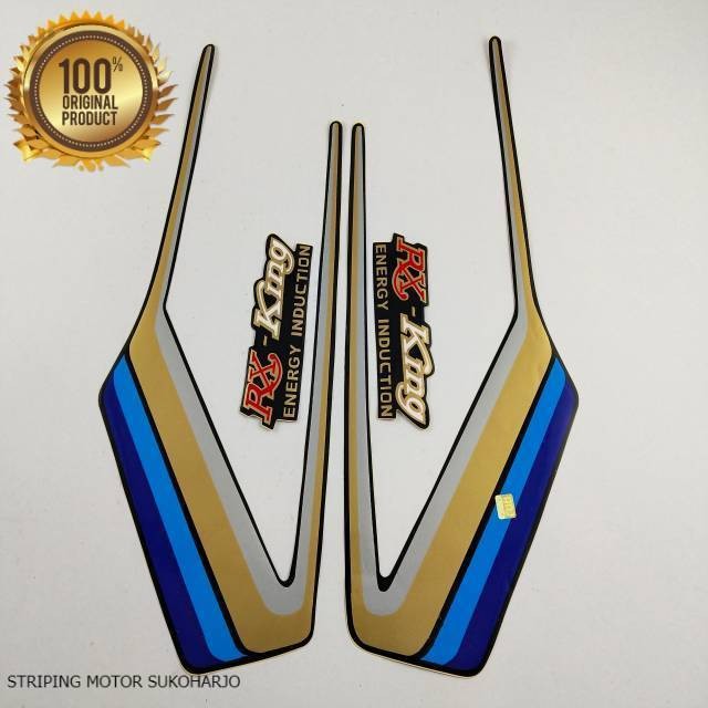 (ORI) striping list body stiker yamaha rx king tahun 1990  hitam full set  kualitas terbaik ter mura