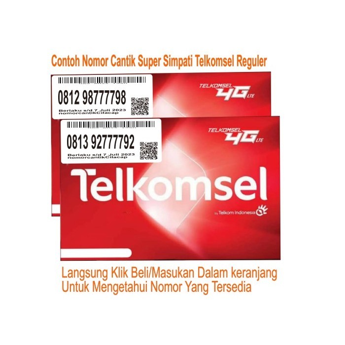 Nomor Cantik Simpati 77 777 7777 Telkomsel Nomer Rapi Sempati Kwartet