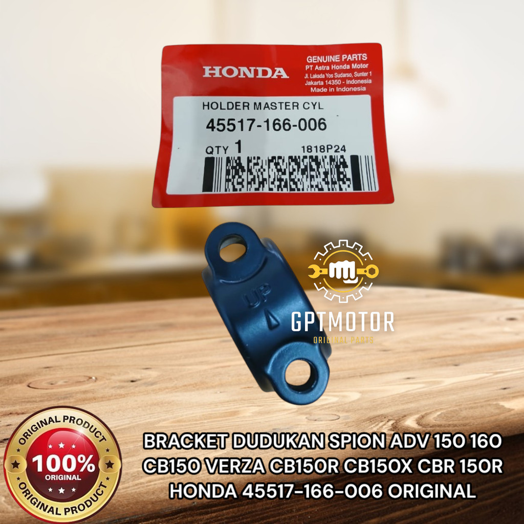 BRACKET DUDUKAN SPION ADV 150 160 CB150 VERZA CB150R CB150X CBR 150R HONDA 45517-166-006 ORIGINAL