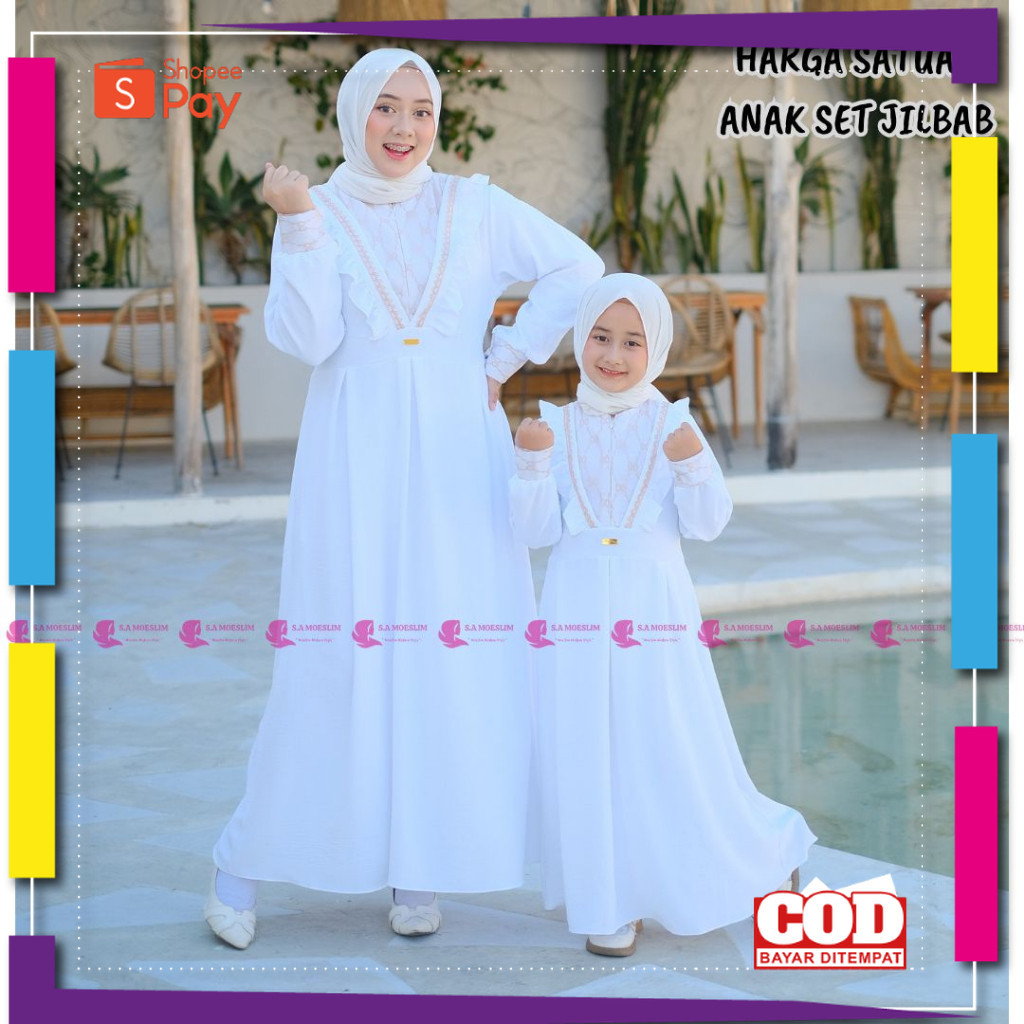 [PREMIUM ORIGINAL] RAYANA DRESS couple ibu dan anak ( HARGA SATUAN ) Gamis Couple Ibu Anak cringkle 
