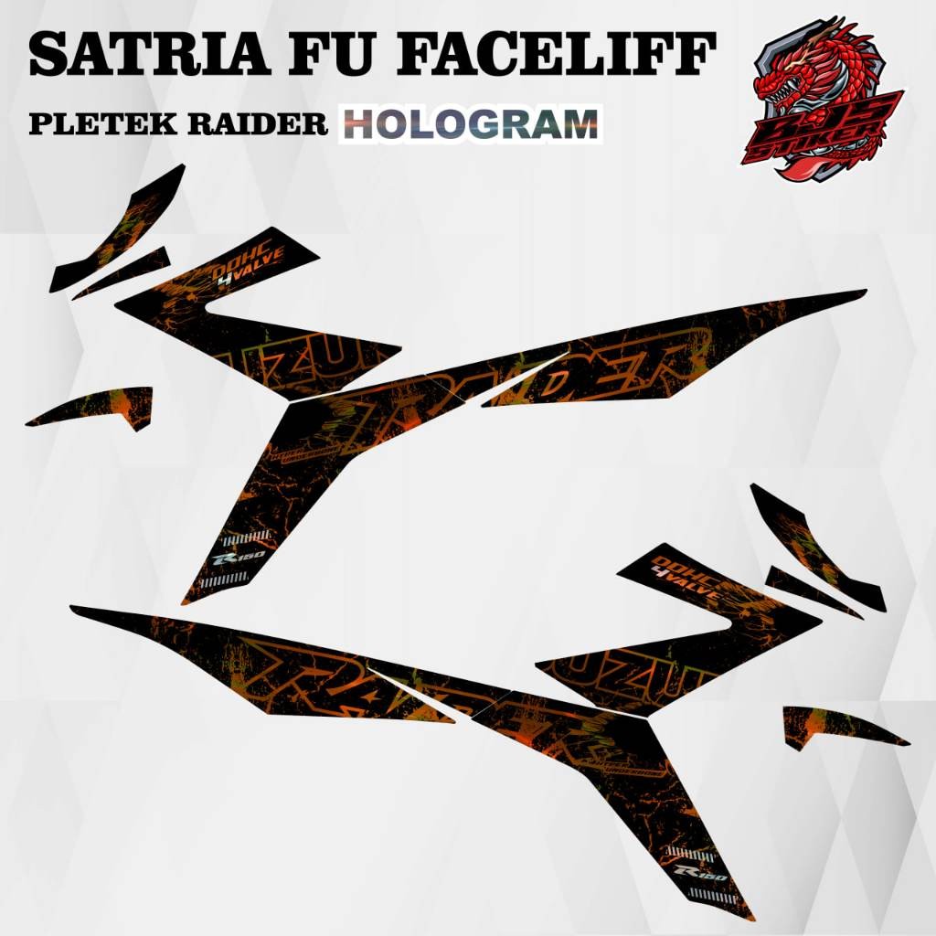 sticker striping striping SATRIA injeksi HOLOGRAM SATRIA injeksi pletek