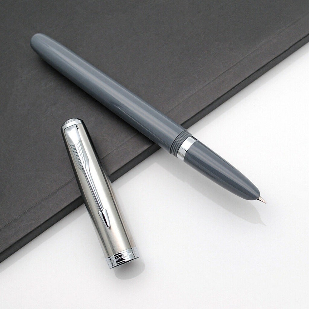 

Jinhao 86 Resin Classic Fountain Pen Silver Cap Extra Fine Nib 0.38mm Ink Pen school office business smooth writing pens gifts