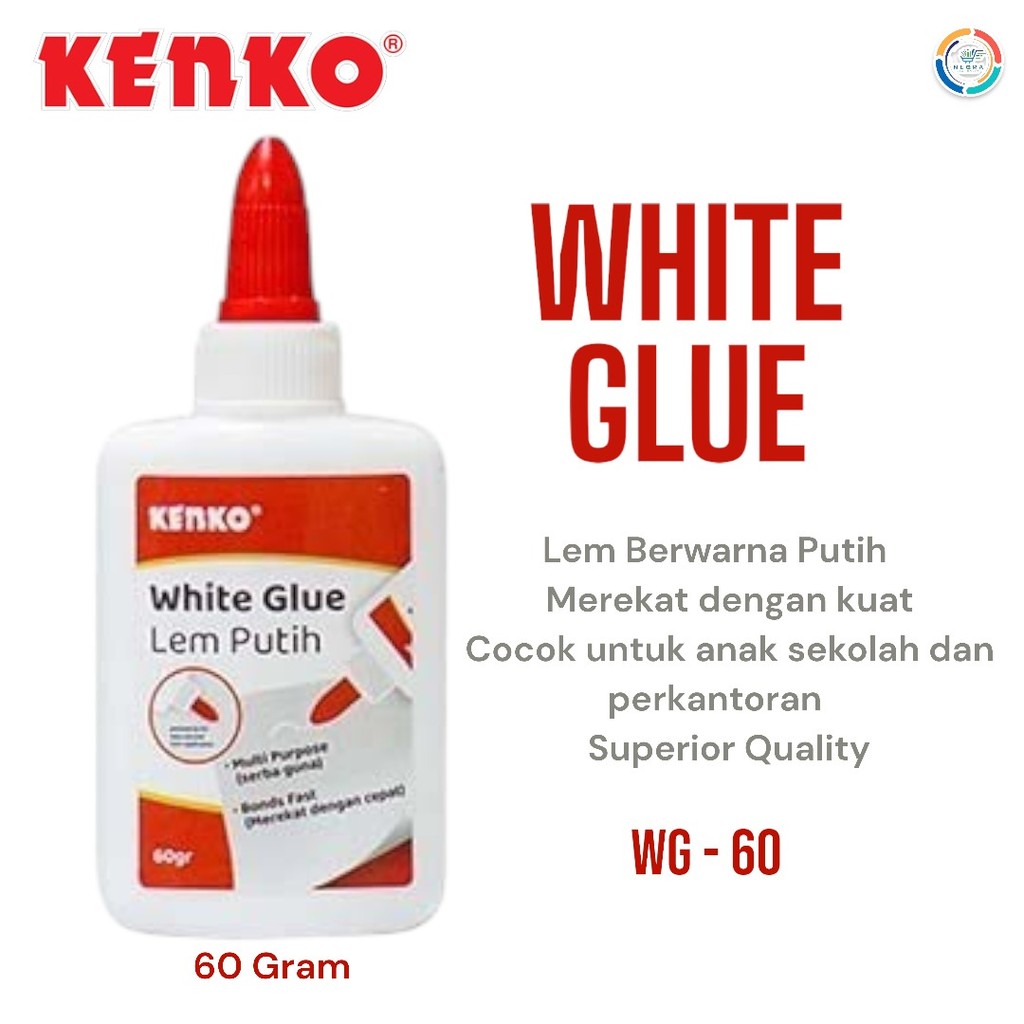 

Kenko White Glue 60 Gram Lem Putih WG-60 | @ 1 Pcs