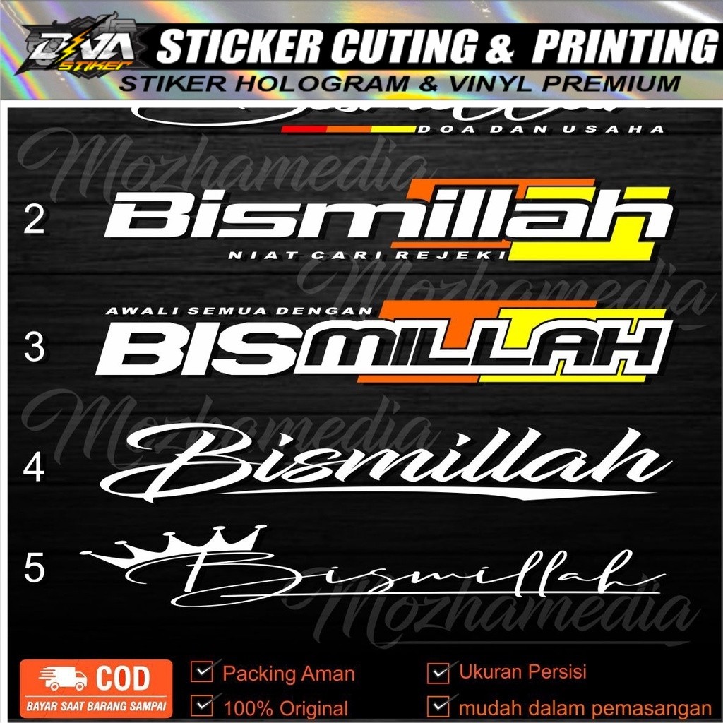 bismilah st2 reflective sticker kaca mobil l300 granmax carry truck canter elef dutro fuso hino