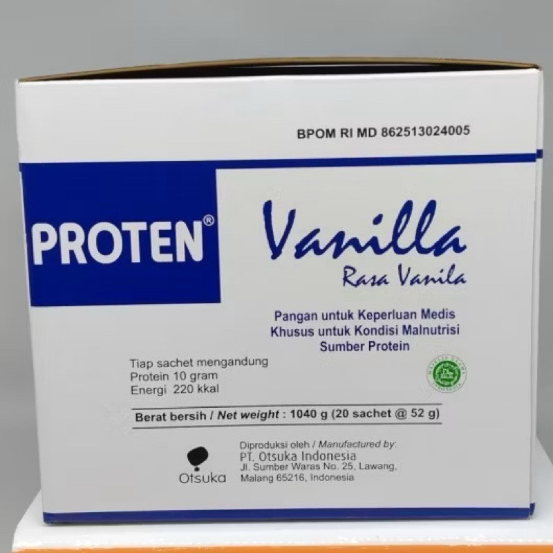 

susu Proten Susu Tinggi Protein Rasa Vanila 1 Box Isi 20 Sachet*