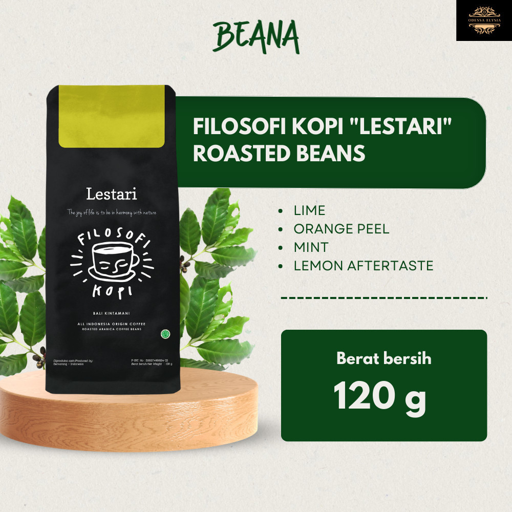 

Lestari Coffee Roasted Beans | Filosofi Kopi Bubuk 120gr - Beana Roastery Semarang