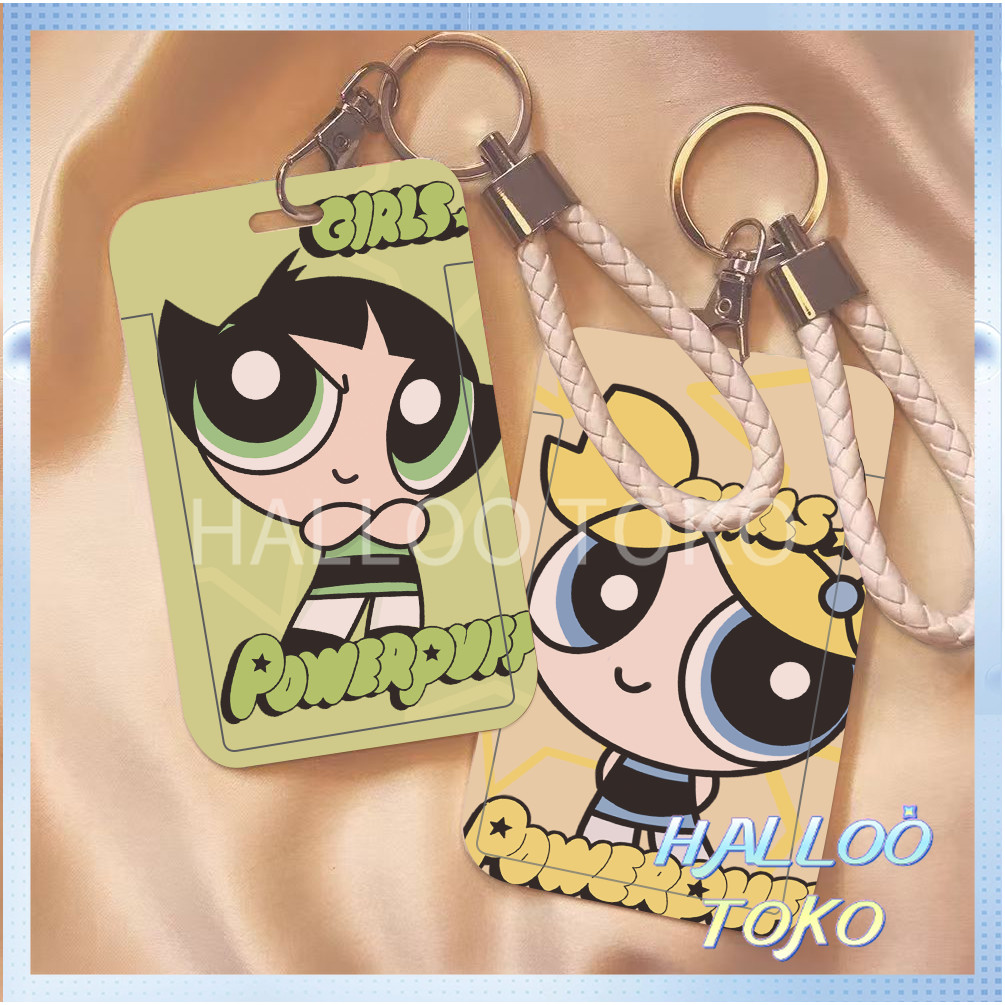 

ID CARD HOLDER MOTIF KAWAII TEMPAT KARTU PHOTOCARD PHOTO CARD Pelindung + Tali,The Powerpuff Girls