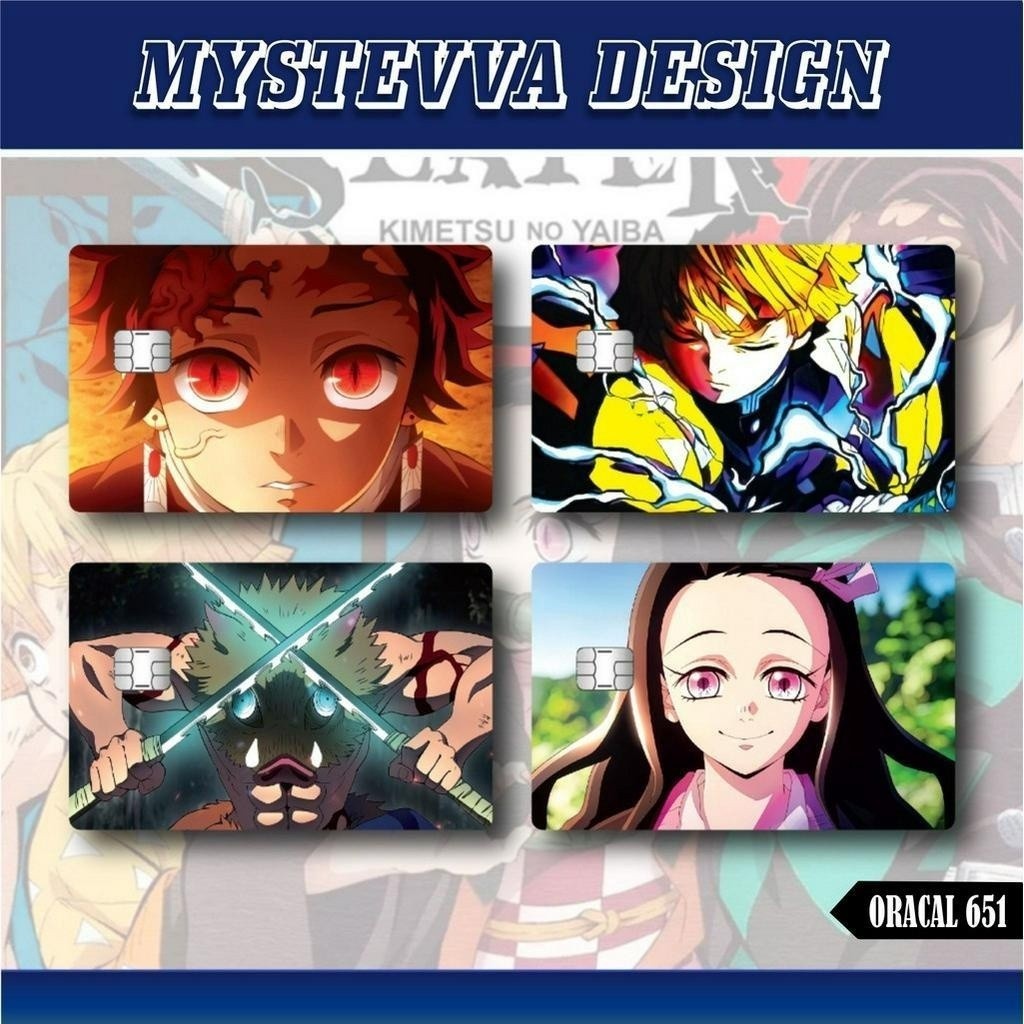 

Stiker Kartu Atm Garskin Skin Card Atm Anime Demon Slayer Kimetsu no yaiba Tanjiro Nazuko Inosuke Zinetsu Sticker Kartu Atm Bca Bri DLL