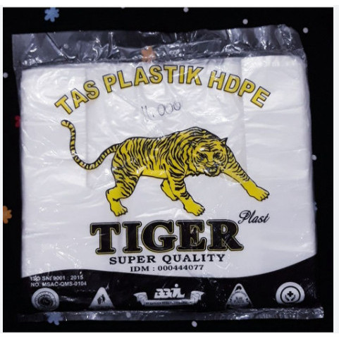 Kantong Tiger 28 Bening (4 ons) - Kantong Plastik HDPE Tiger 28 Warna Bening Transparan