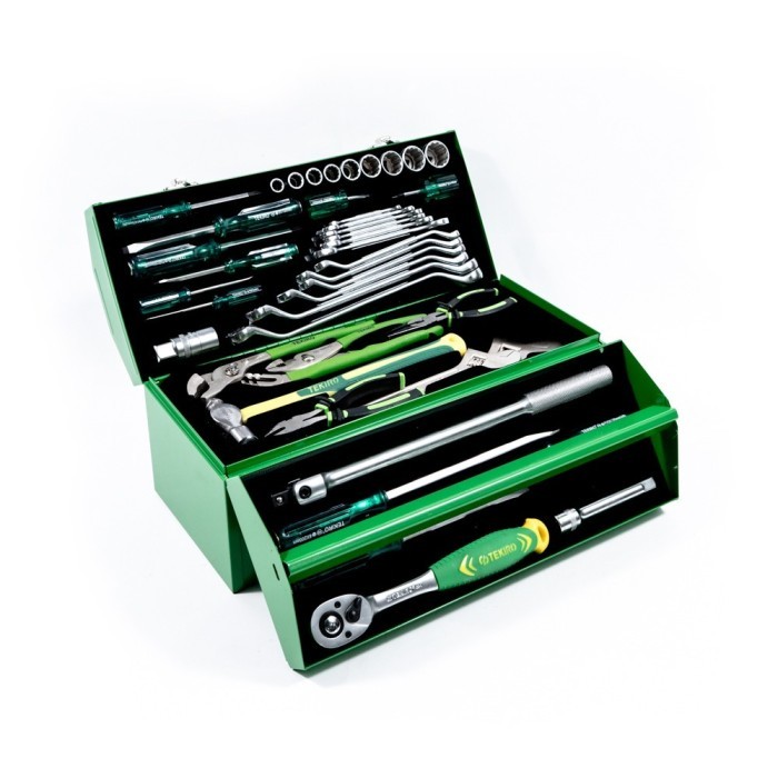 Toolkit Kunci Mekanik 45pcs Set TEKIRO AU-MT0978 Perkakas Tool Box Socket