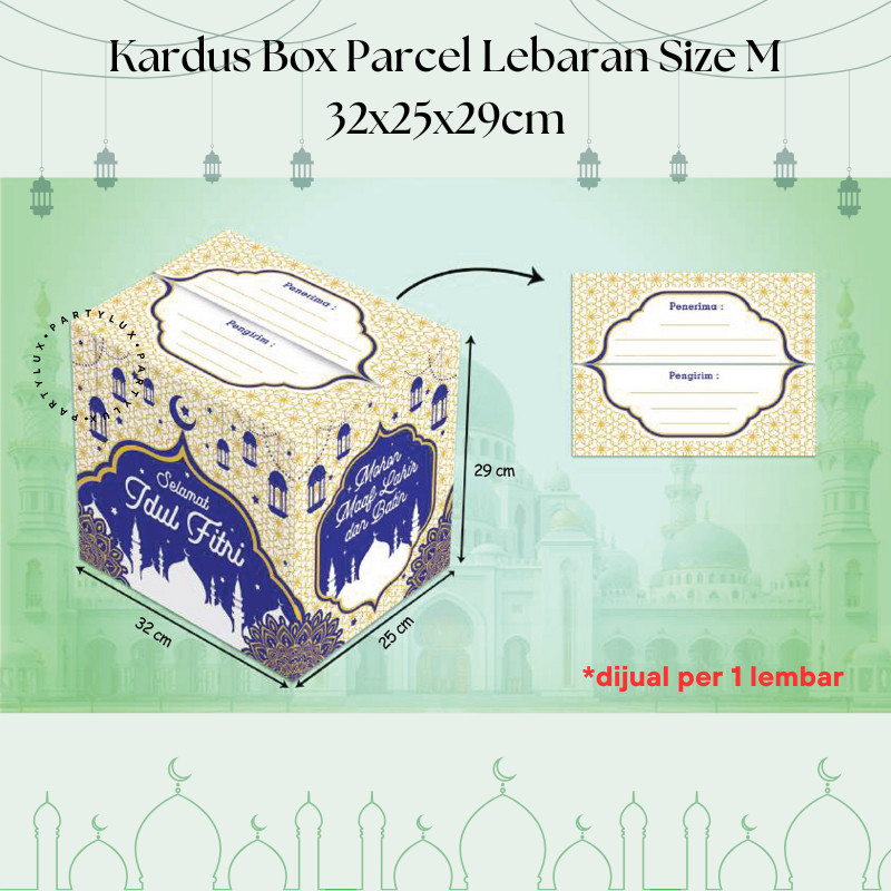 

Box Hampers Idul Fitri 32x25x29cm / Kotak Hampers Lebaran 40x25x32cm / Packaging Parcel Idul Fitri