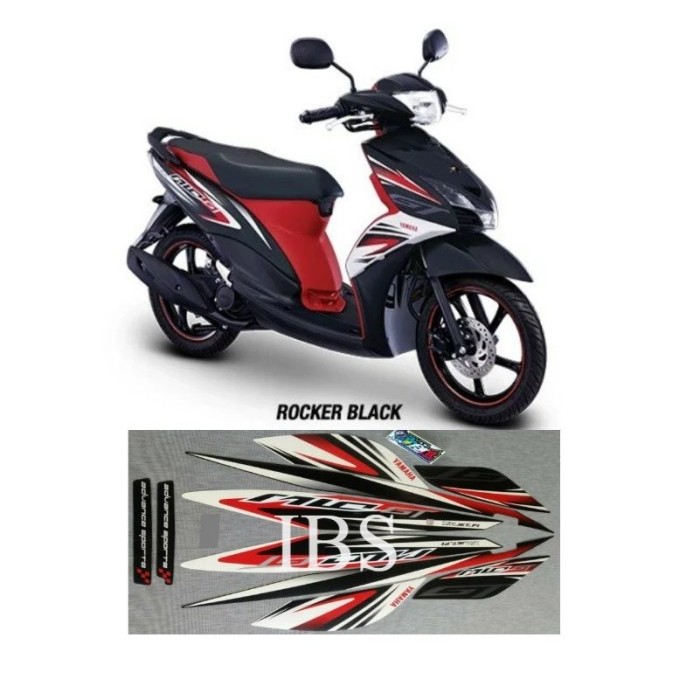 STRIPING MIO GT HITAM 2014 STIKER ORI YAMAHA POLET
