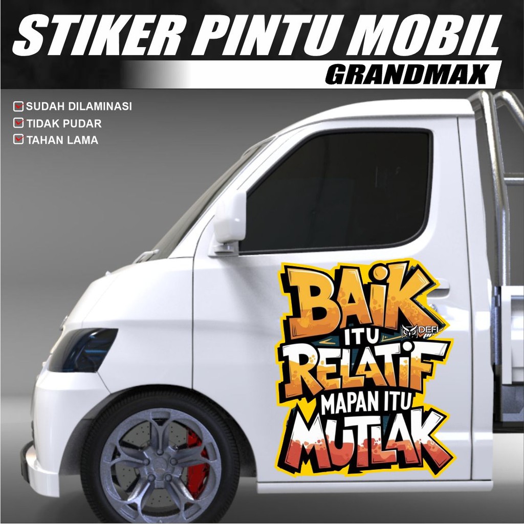 STICKER PINTU PICK UP GRANMAX / DECAL STIKER PINTU MOBIL CARRY L300 / STIKER PINTU PICK UP / STIKER 