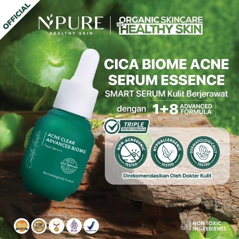 NPURE Anti Acne Serum / Serum Anti Jerawat / Kulit Berminyak / Serum Wajah Bebas Jerawat