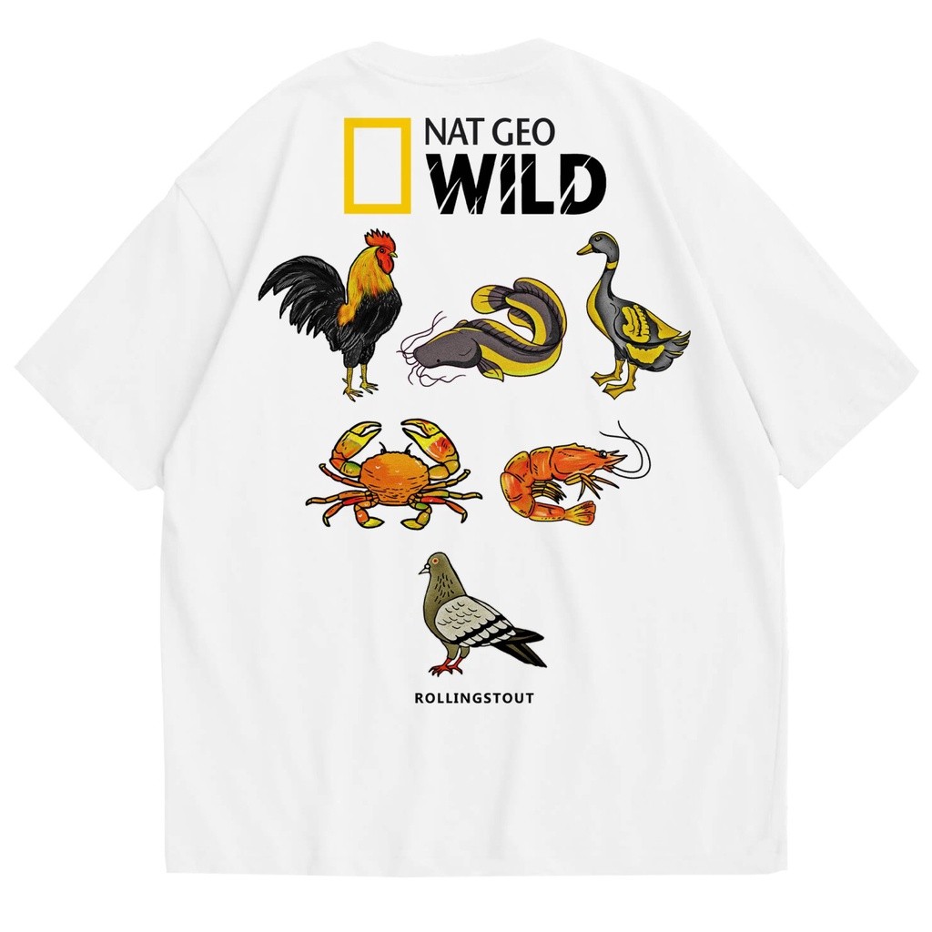 Kaos tshirt nat geo wild pria wanita unisex