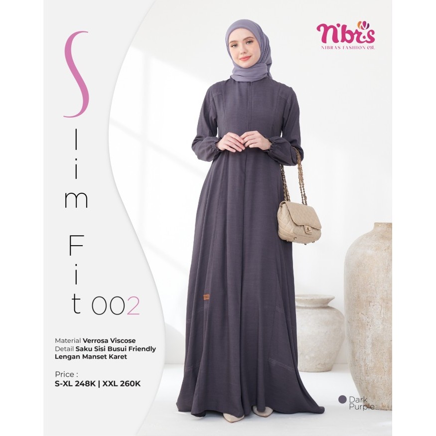 AB_Store / Nibras New Gamis  slimfit 002 Dress Polos busui Premium Murah Promo Busana Muslim Wanita 