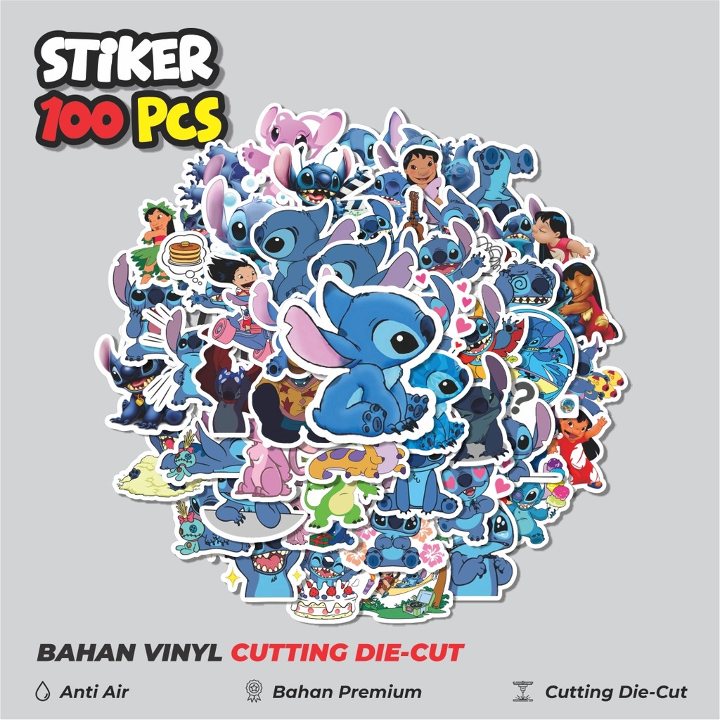 

Terbaru! 50 pcs Stiker Kartun Disney Lilo & Stitch Dekorasi Lucu Kreatif untuk Notebook, Skateboard, HP