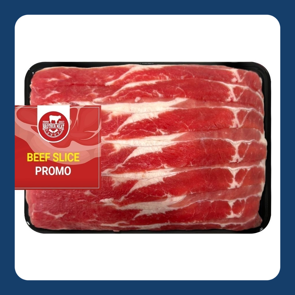 

Beef Slice PROMO 1kg, Slice Daging Sapi - Brothermeatshop