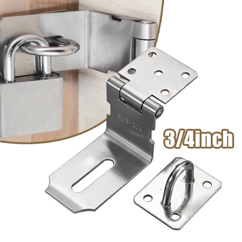 Overval Hasp Lock - Gembok Plat Siku, Kunci Kait, Stainless Steel