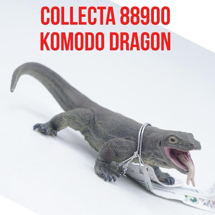 Collecta 88900 Komodo Dragon Biawak Raksasa Varanus komodoensis Mainan Binatang Miniature Hewan Anim