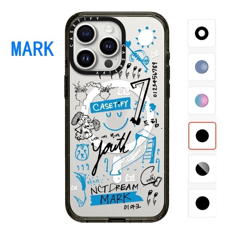 CASETIY NCT DREAM Playground MARK Doodle Phone Case Untuk iPhone 11 12 13 14 15 Plus Pro Max Penutup
