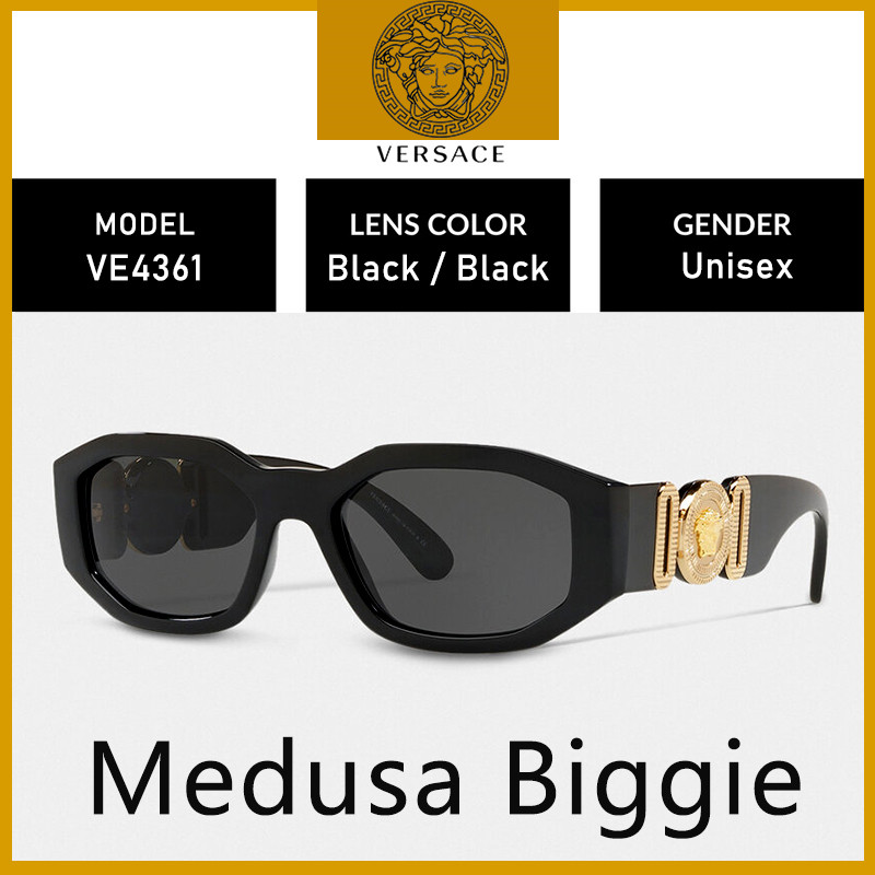 【100%  Original】kacamata versace Medusa Biggie Sunglasses  fashion VE4361 Kacamata Anti uv Untuk Pol