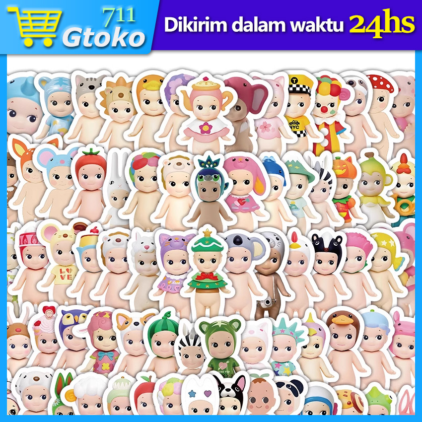 

100Pcs/Set Sticker Sonny Angel Series Stiker Waterproof Aesthetic Lucu Hiasan Tumblr Case HP Laptop Skateboard Koper