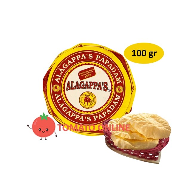 

Alagappas / Papadam Kerupuk India Appalam Papad Papadum / 100 Gram