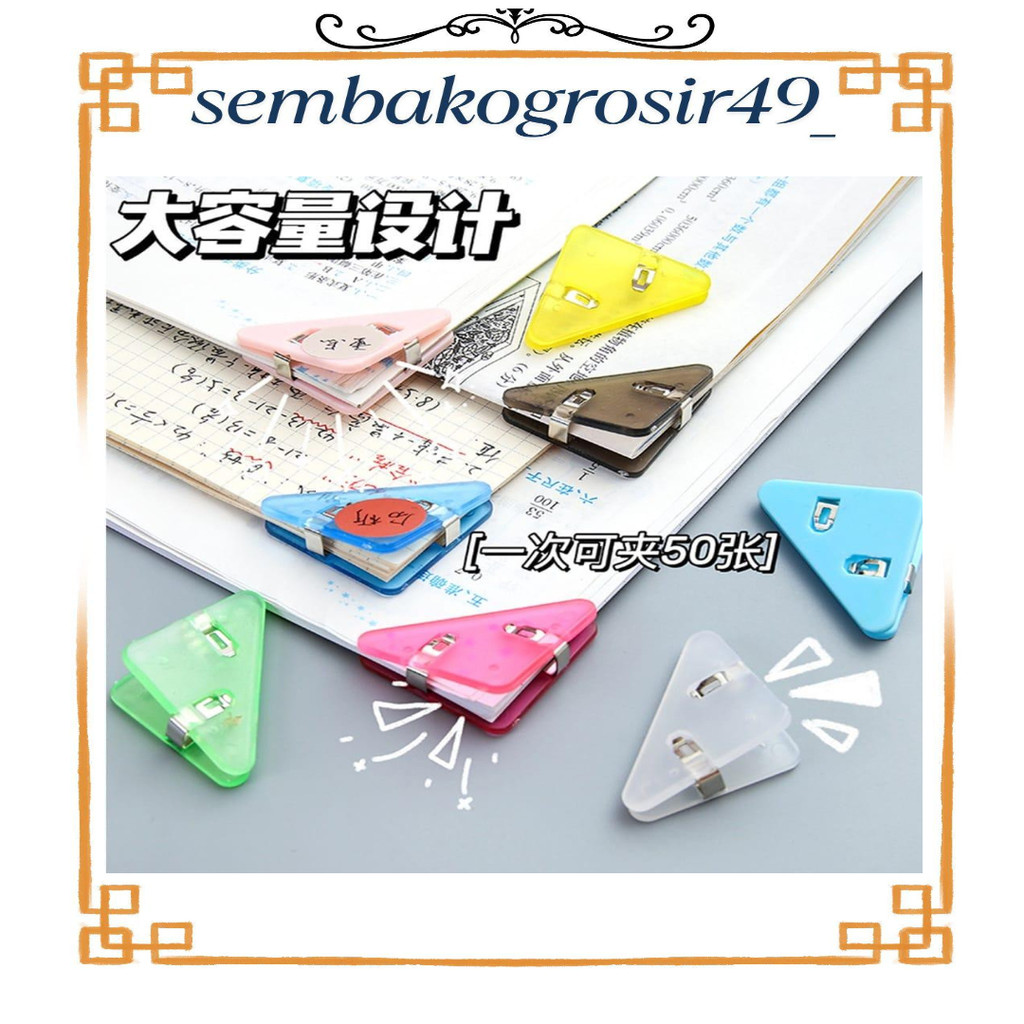 

SSG49 Penjepit Kertas Akrilik Penjepit Sudut Kertas Segitiga Acrylic Corner Clamp AM