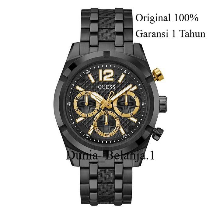 Original 100% Jam Tangan Pria GUESS  Watch RESISTANCE  Black - GW0714G4 Graansi Resmi 1 Tahun