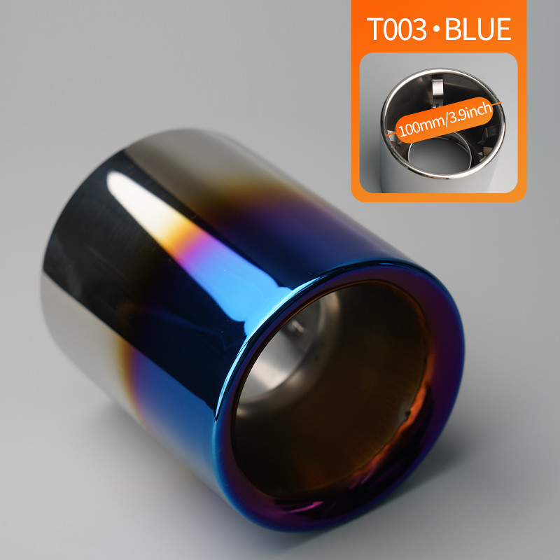 Automobile Exhaust Pipe Sleeve Circular Stainless Steel Tail Throat Muffler Tip Suitable for MAZDA's