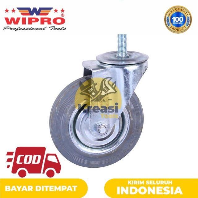 Kreasi Tools | Wipro Roda Karet Abu Mod.Tusuk 2" H (12050G)