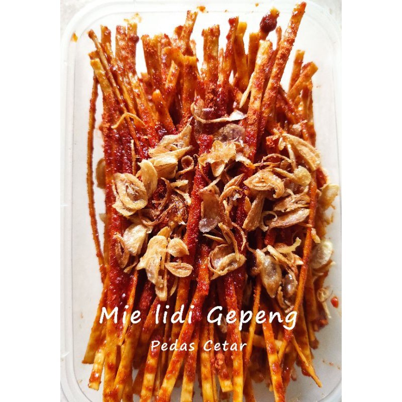 

Mie Lidi Gepeng Spesial Mantul Bumbu Pedas Gurih