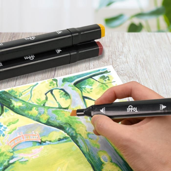 

Promo spidol dua sisi beragam warna touch marker alcohol based gambar sketsa - 12 Warna Terlaris