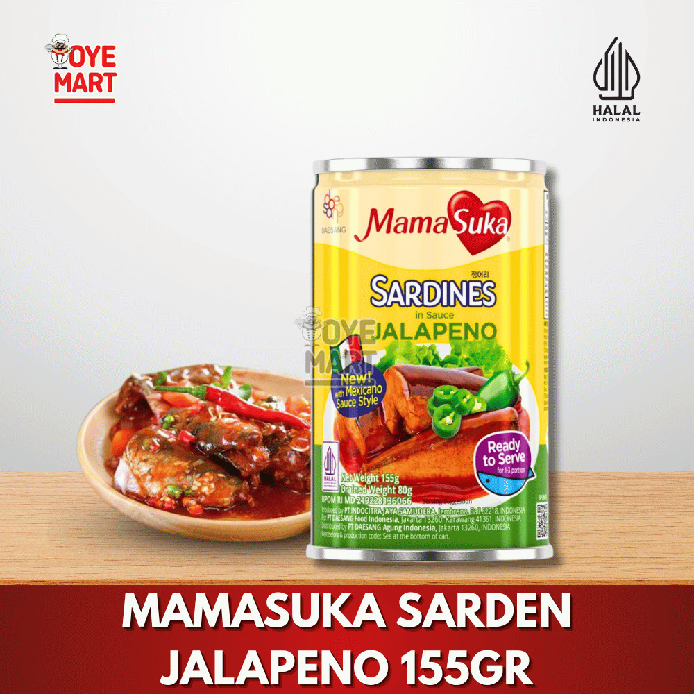 

MAMASUKA SARDEN JALAPENO 155GR / IKAN SARDEN KALENG