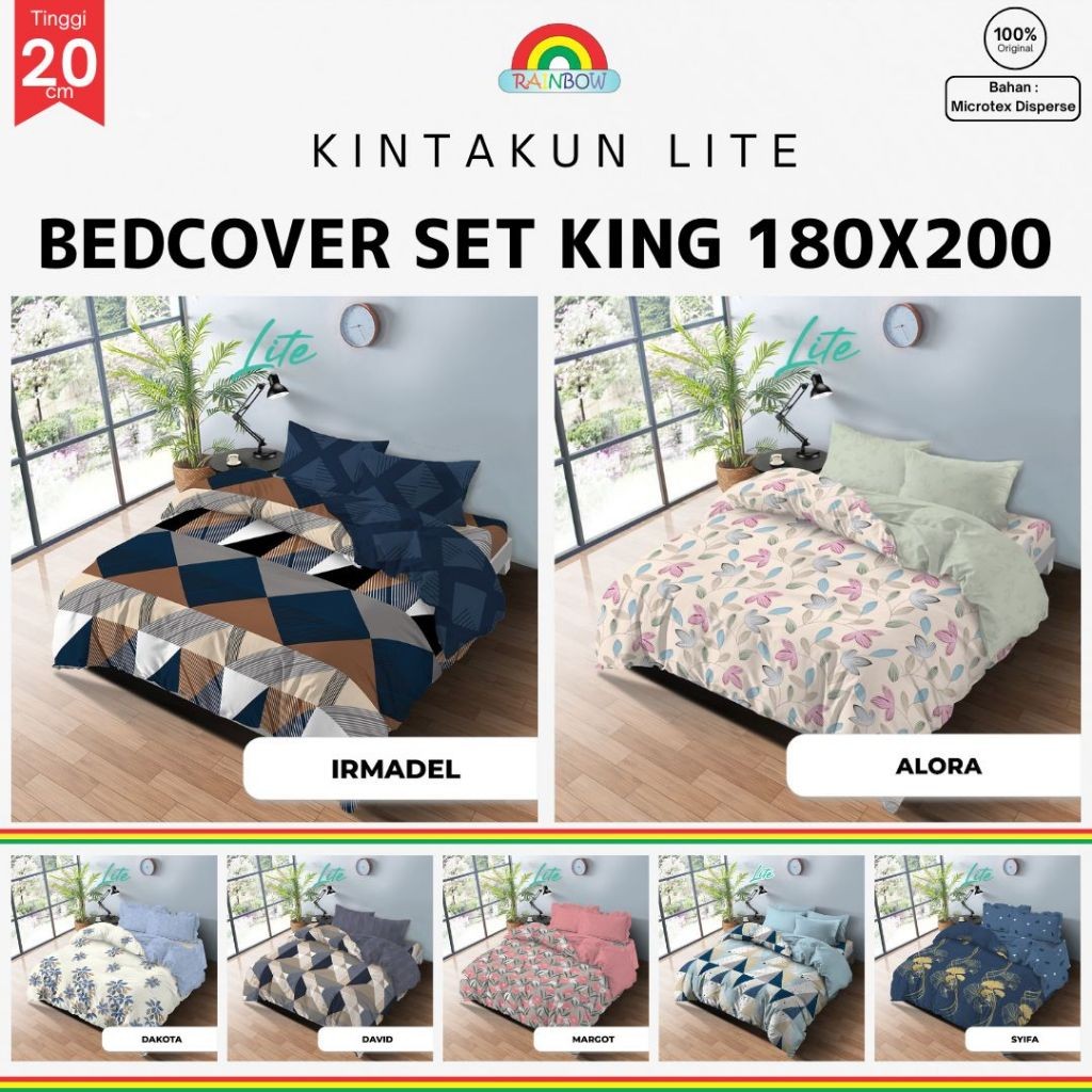 

Kintakun Lite - Bed Cover SET SPREI FITTED King (180x200) Terlaris pilihan