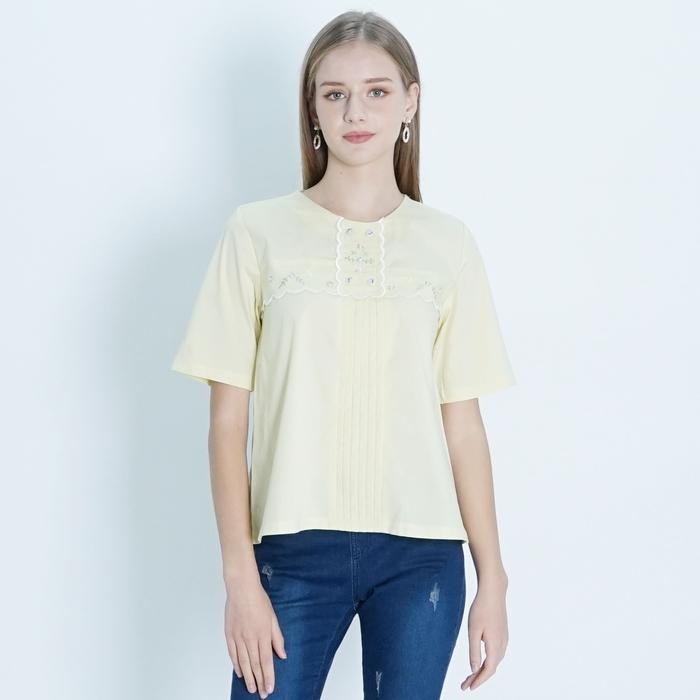 Blouse Wanita Katun Callie Coletta 173878 - Kuning Muda, S
