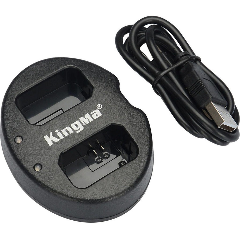 KingMa Alat Charger Cas Baterai Kamera 2 Slot Sony A5000 A5100 A6000 A7R Alat Cas Baterai Camera