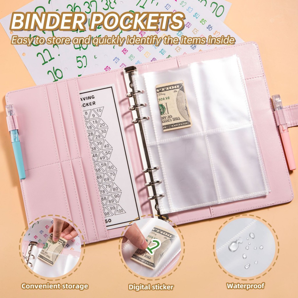 

100 Envelopes Money Saving Challenge 100 Envelope Challenge Binder Transparent Cash Envelopes
