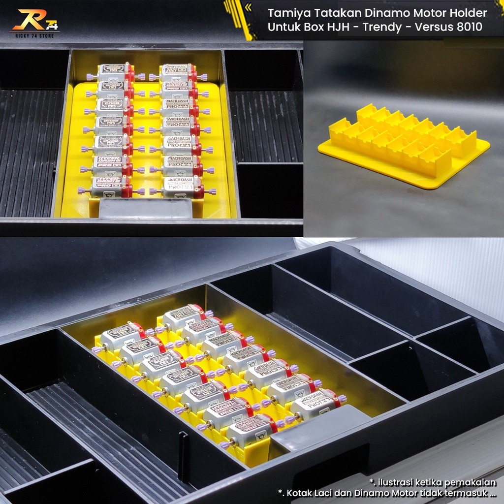 REBONSHOP Tamiya Tatakan Dinamo Holder Laci Box HJH Trendy Meiho Versus 8010
