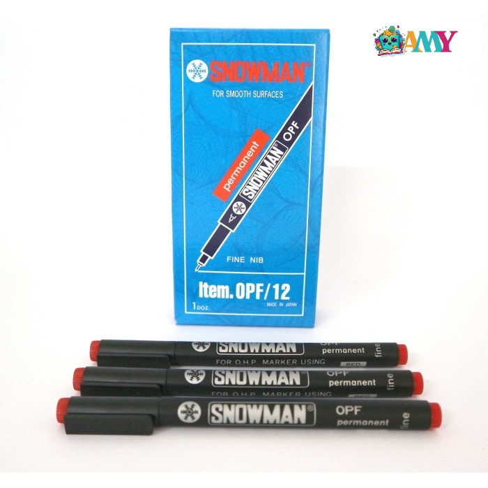 

SNOWMAN SPIDOL OHP MERAH F AMY STASIONARY