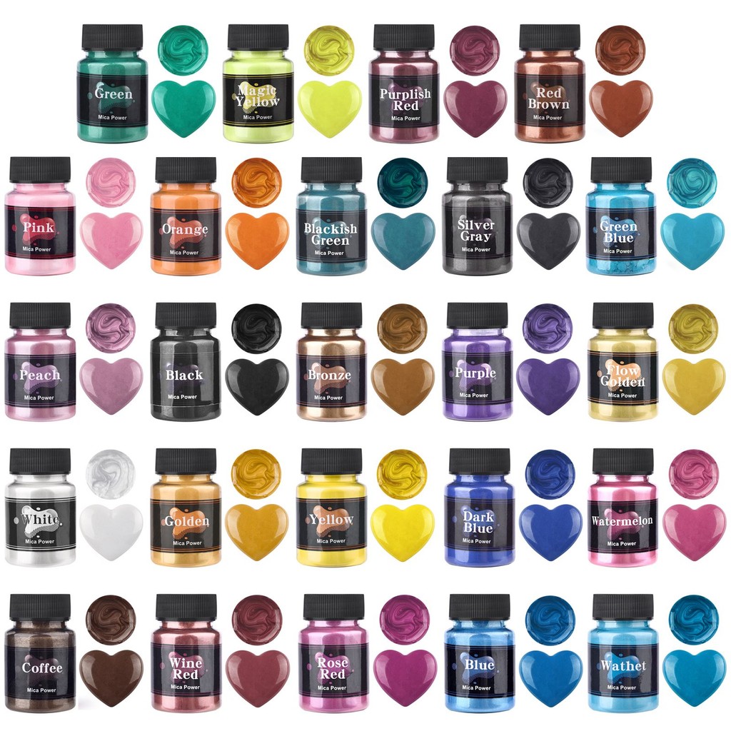 

50ml 24 Colors Resin Pearl Powder Pigment Filler Candle Colorant Dye Mineral Powder Epoxy Resin Dye Jewelry Making Accessories
