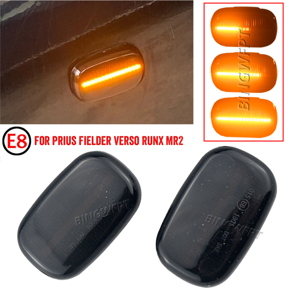 NEW Dynamic Led Side Marker Flowing Turn Signal Light Panel Lamp for Toyota Corolla E10/E11/E12 Yari