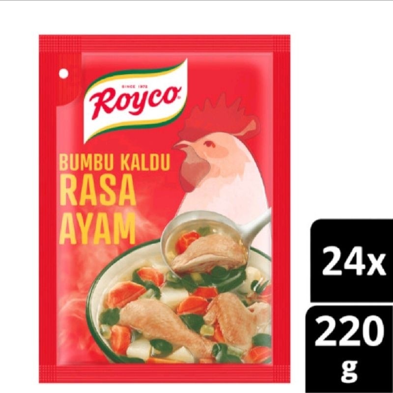 

Royco Bumbu Kaldu Penyedap Rasa Ayam 220 gr x 24 (1 KARTON)