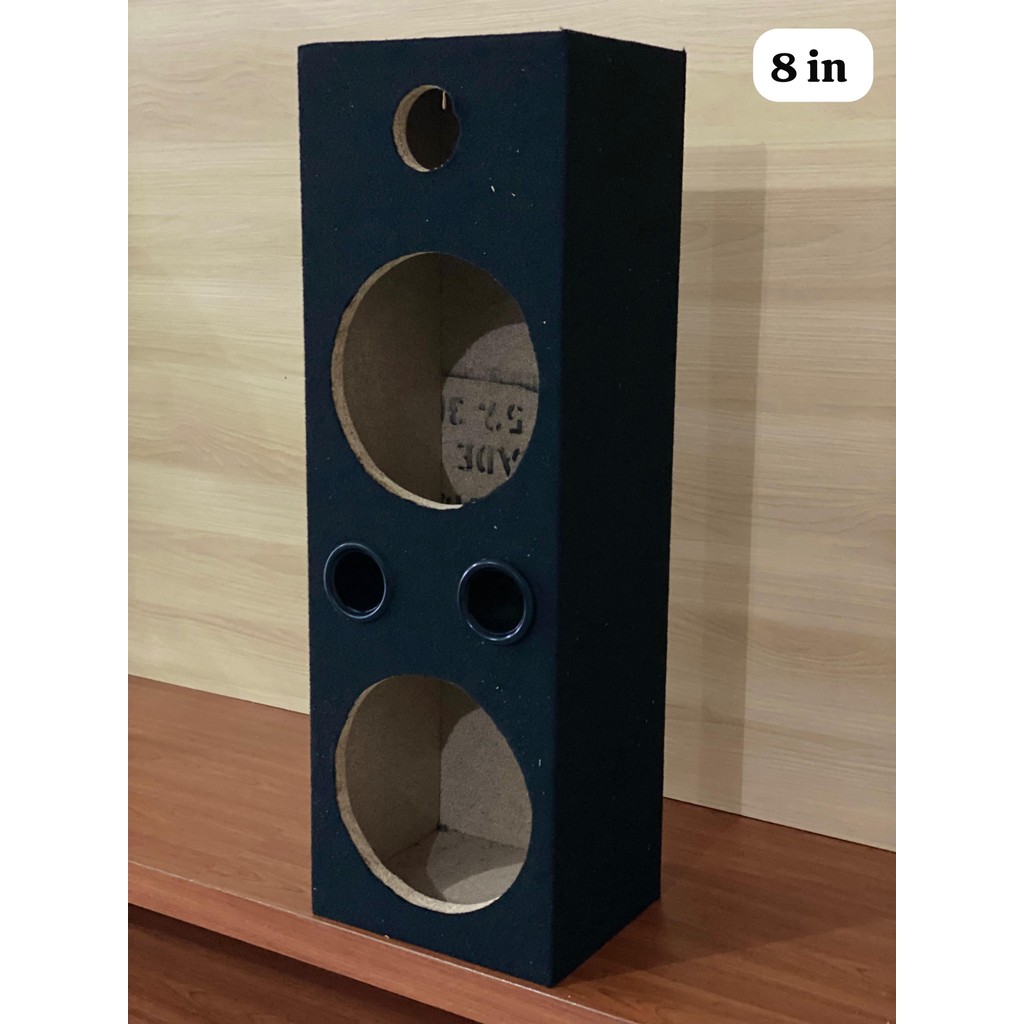 Box Speaker dobel+Tw 8" in inches inci bok spiker pasif double woofer Tweeter Audio sound